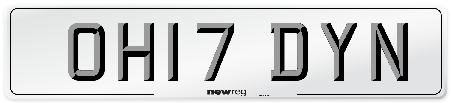 OH17 DYN Number Plate from New Reg